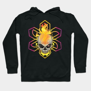 Teethgrinder Flaming Skull Hoodie